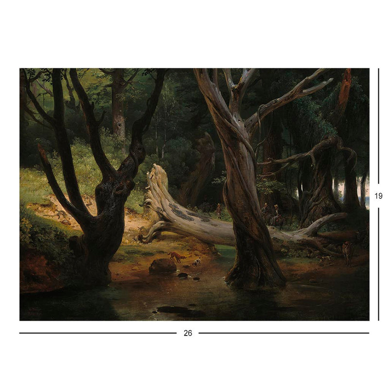 Departure for the Hunt in the Pontine Marshes Jigsaw Puzzle