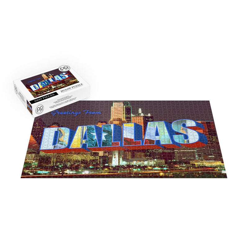 Greetings From Dallas Postcard Jigsaw Puzzle