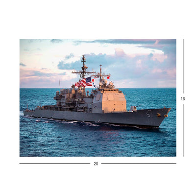 Ticonderoga-class guided-missile cruiser USS Lake Champlain Jigsaw Puzzle
