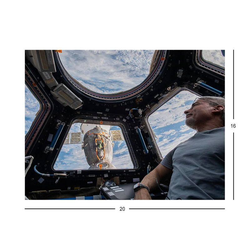 Astronaut Mark Vande Hei Peers At The Earth Below Jigsaw Puzzle