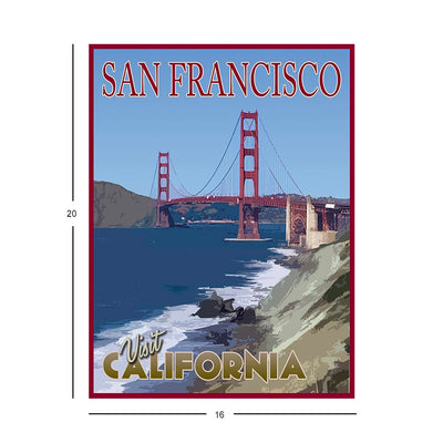 Vintage stylized Golden Gate Bridge Jigsaw Puzzle