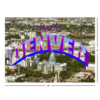 Greetings From Denver Postcard Jigsaw Puzzle