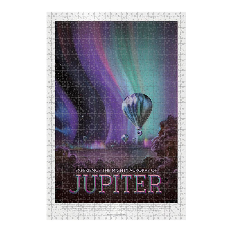 Retro NASA Jigsaw Puzzle: Experience the Mighty Auroras of Jupiter