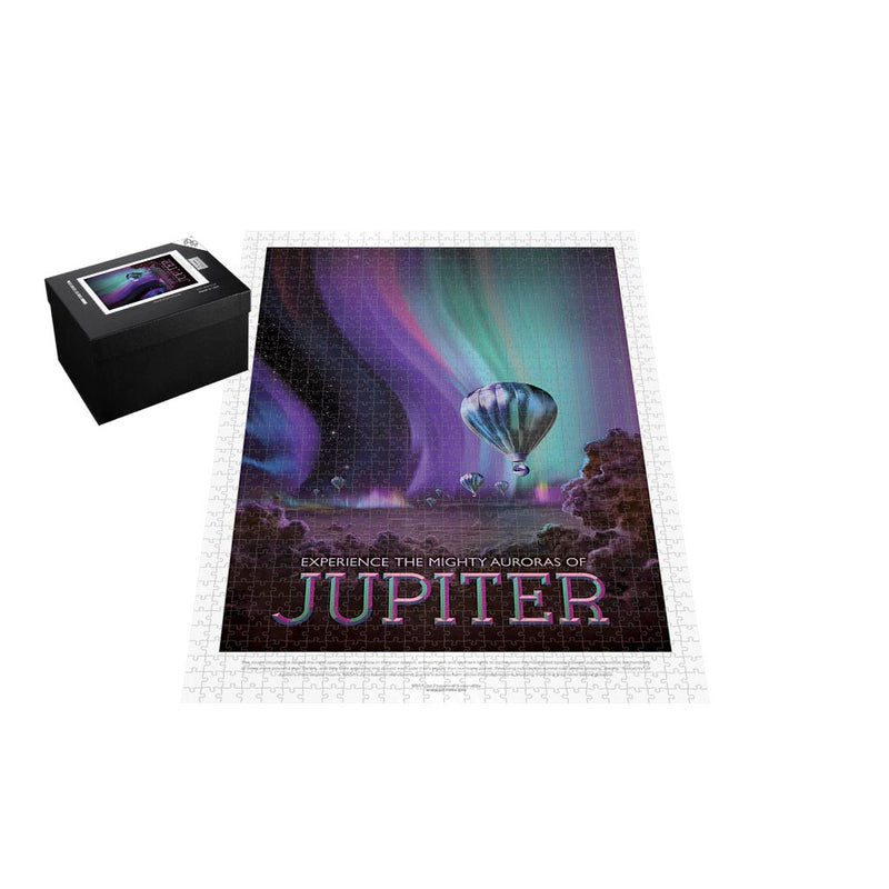 Retro NASA Jigsaw Puzzle: Experience the Mighty Auroras of Jupiter