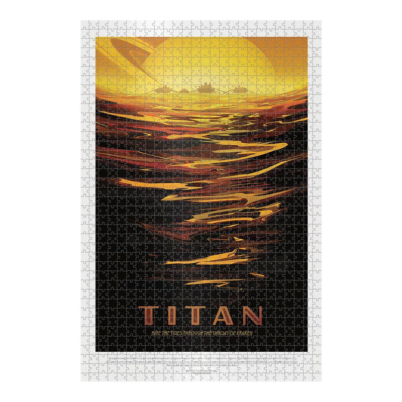 Retro NASA Jigsaw Puzzle: Titan Ride the Tides