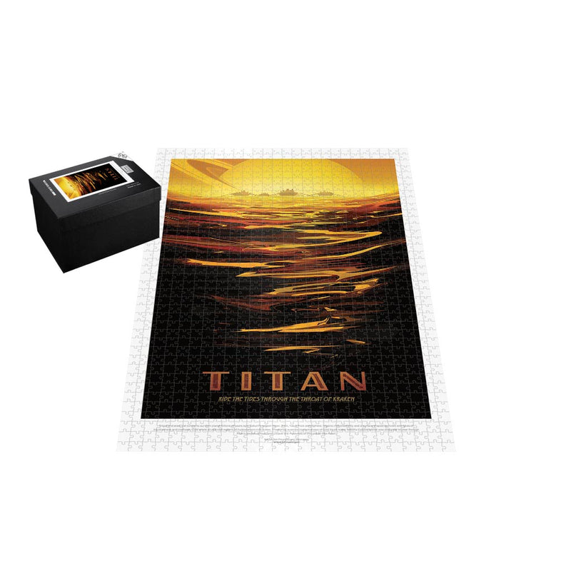 Retro NASA Jigsaw Puzzle: Titan Ride the Tides