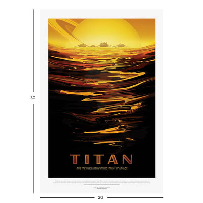 Retro NASA Jigsaw Puzzle: Titan Ride the Tides