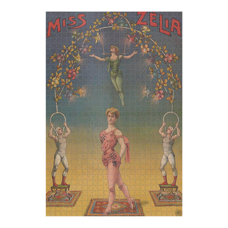 Publicity Poster Of Aeralist Miss Zelia Jigsaw Puzzle