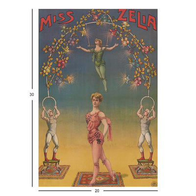 Publicity Poster Of Aeralist Miss Zelia Jigsaw Puzzle