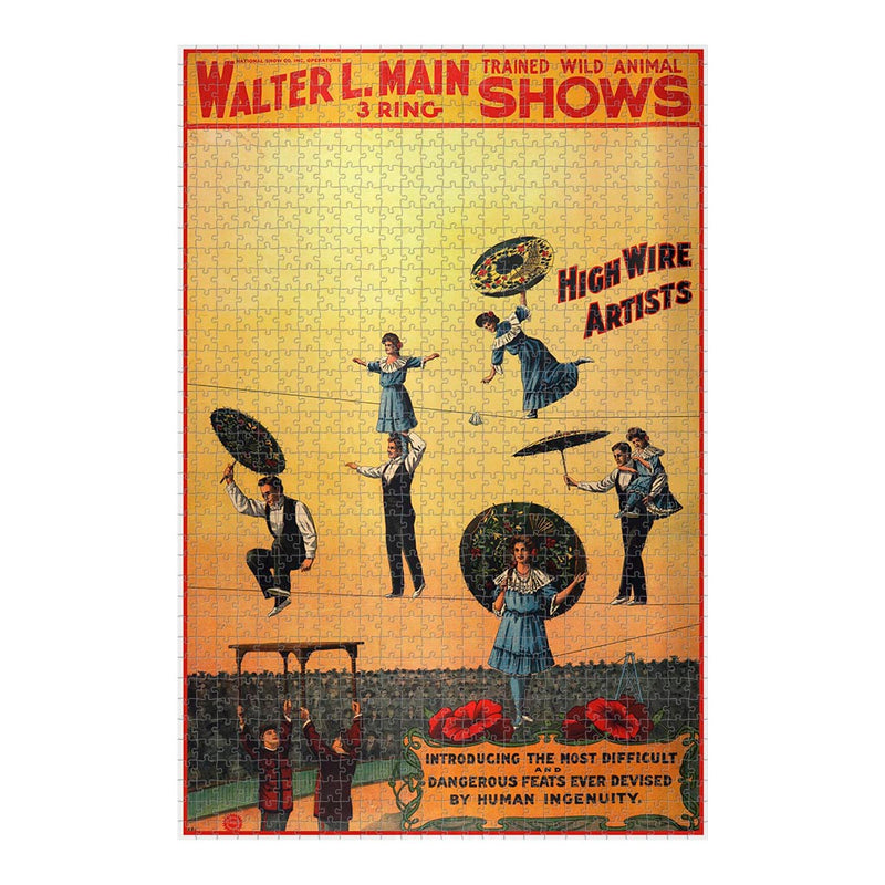 Walter L. Main 3 Ring Trained Wild Animal Shows Circus Poster Jigsaw Puzzle