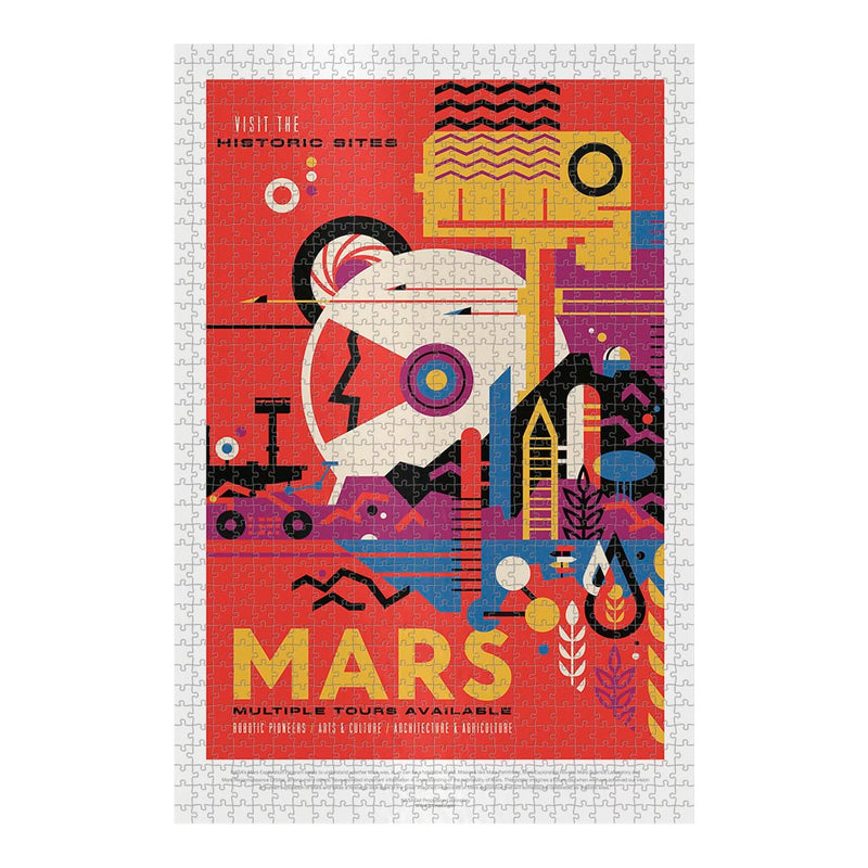 Retro NASA Jigsaw Puzzle: Visit the Historic Sites on Mars