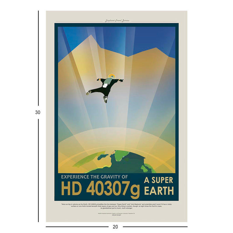 Retro NASA Jigsaw Puzzle: HD 40307g A Super Earth