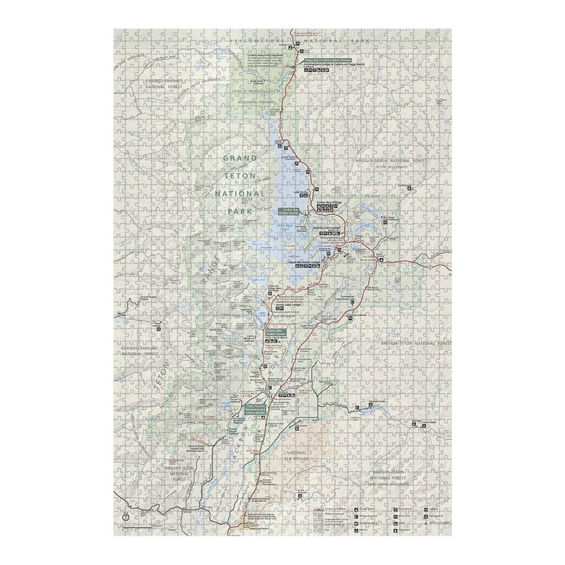 Grand Teton National Park Map Jigsaw Puzzle