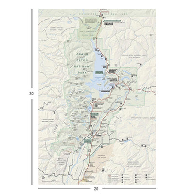 Grand Teton National Park Map Jigsaw Puzzle