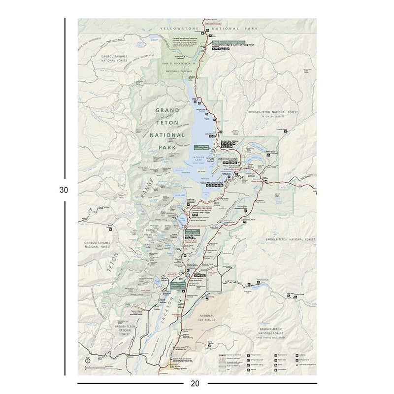Grand Teton National Park Map Jigsaw Puzzle