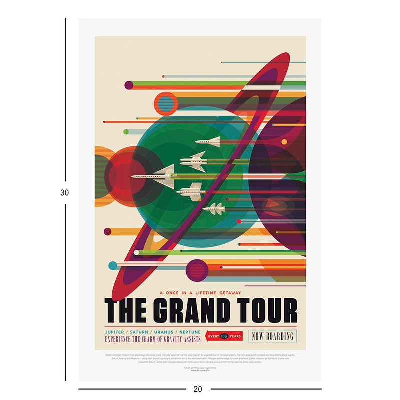 Retro NASA Jigsaw Puzzle: Voyager Grand Tour