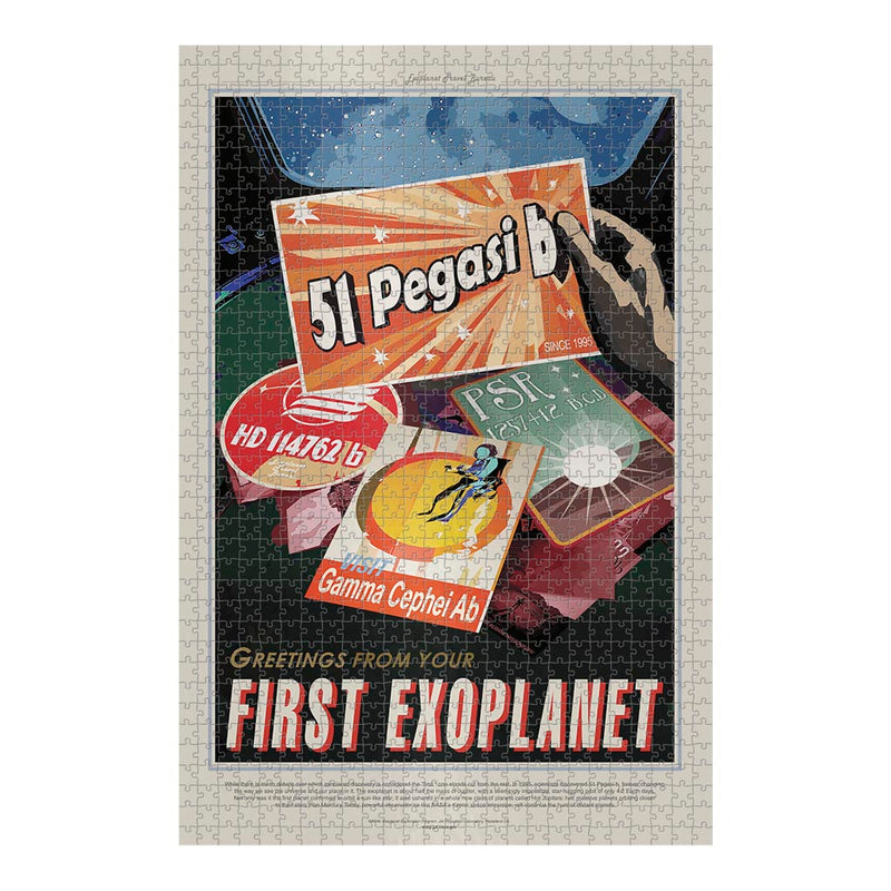 Retro NASA Jigsaw Puzzle: 51 Pegasi b First Exoplanet