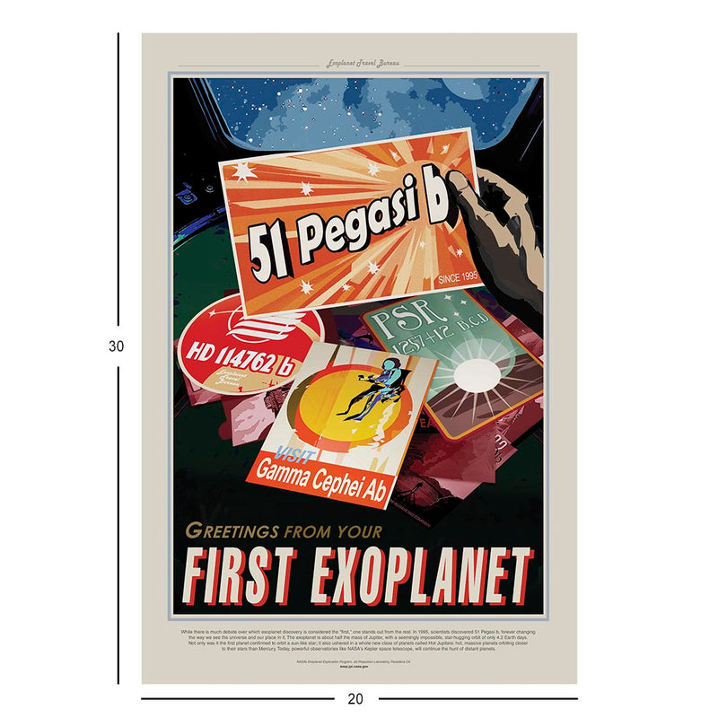 Retro NASA Jigsaw Puzzle: 51 Pegasi b First Exoplanet