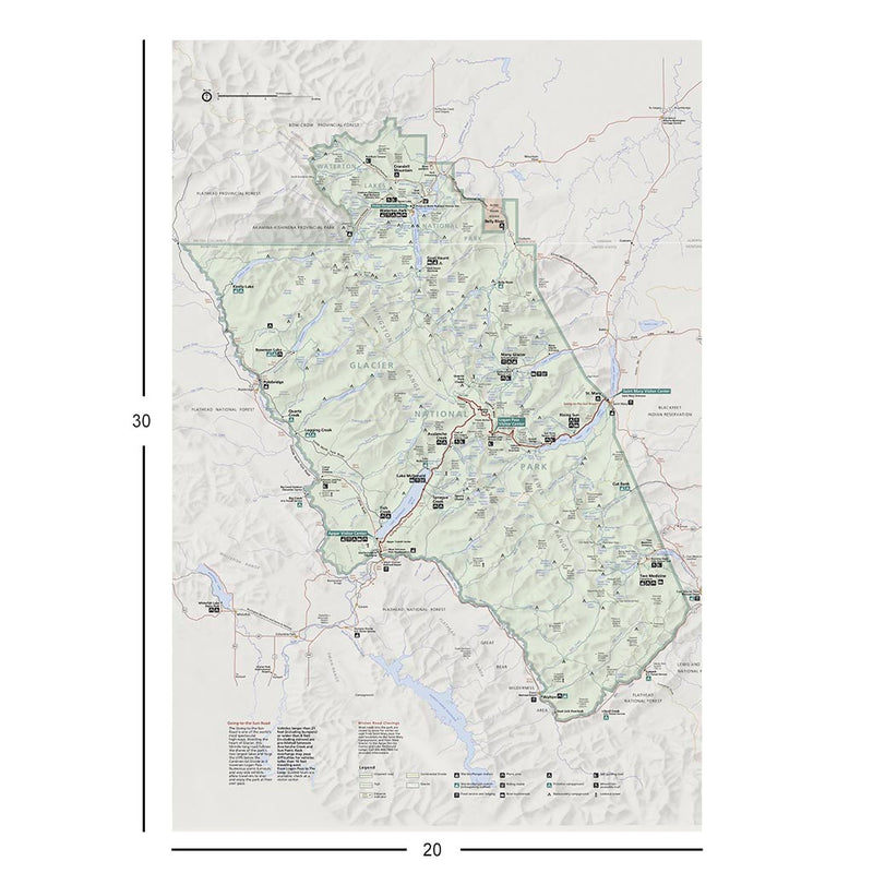 Glacier National Park Map Jigsaw Puzzle
