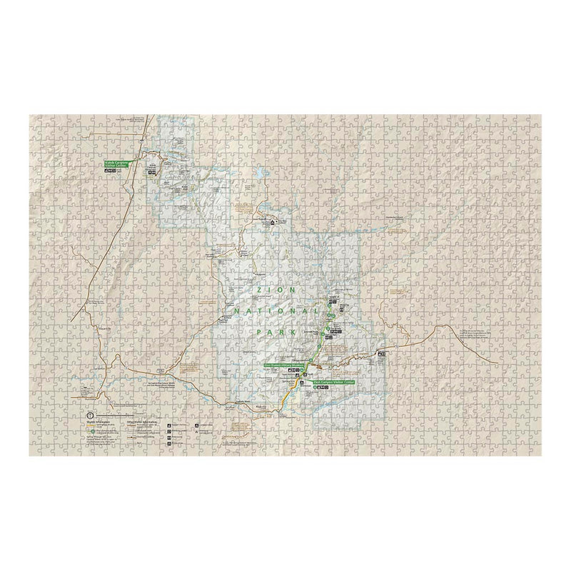 Zion National Park Map Jigsaw Puzzle