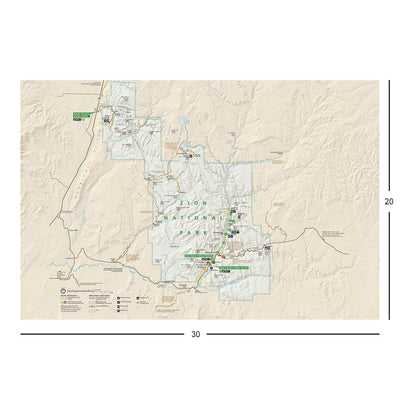 Zion National Park Map Jigsaw Puzzle