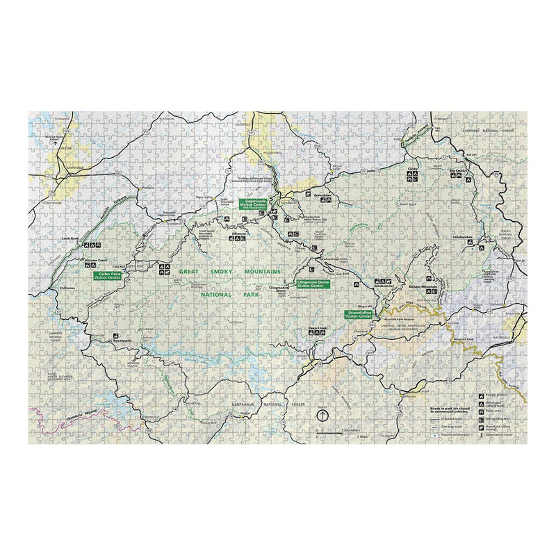 Great Smoky Mountains National Park Map Jigsaw Puzzle