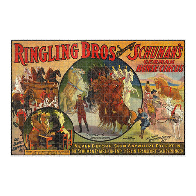 Ringling Bros Presenting Schuman's German Horse Circus Poster Jigsaw Puzzle