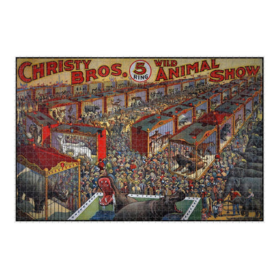 Christy Bros Five Ring Wild Animal Show Circus Jigsaw Puzzle