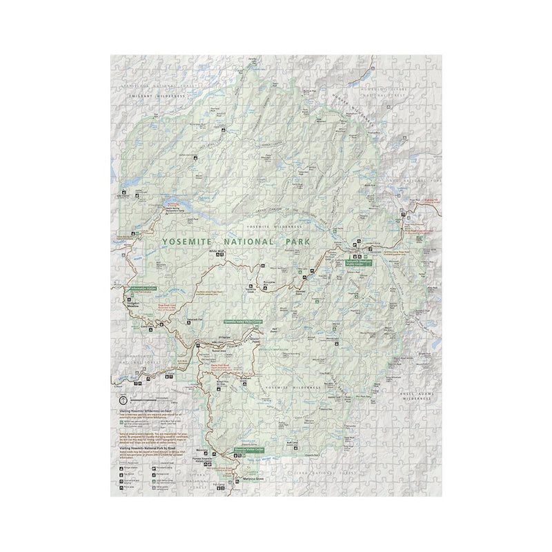 Yosemite National Park Map Jigsaw Puzzle
