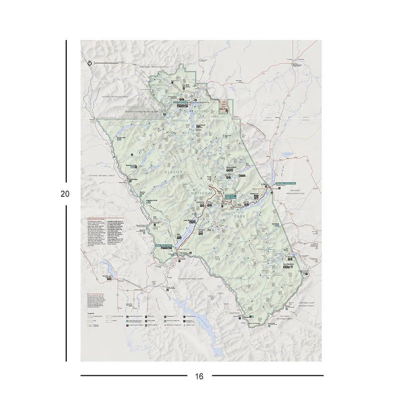 Glacier National Park Map Jigsaw Puzzle