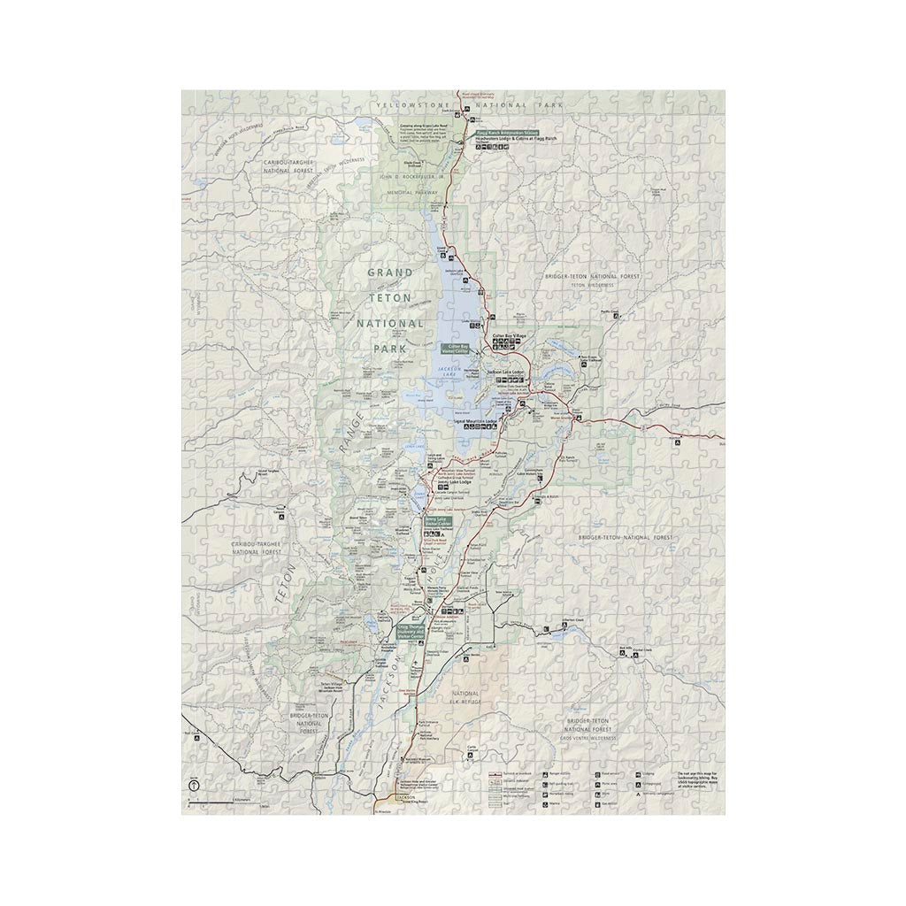 Puzzle Rabbit Grand Teton National Park Map Jigsaw Puzzle