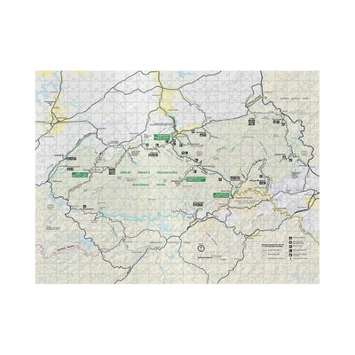 Great Smoky Mountains National Park Map Jigsaw Puzzle