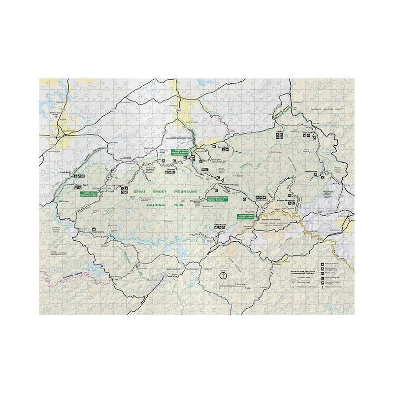 Great Smoky Mountains National Park Map Jigsaw Puzzle