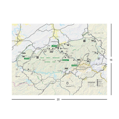 Great Smoky Mountains National Park Map Jigsaw Puzzle