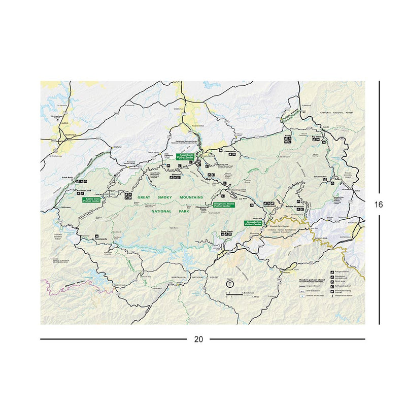 Great Smoky Mountains National Park Map Jigsaw Puzzle