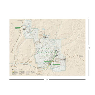 Zion National Park Map Jigsaw Puzzle