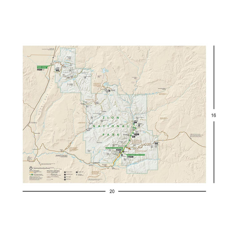Zion National Park Map Jigsaw Puzzle