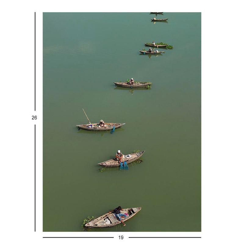 Fishing boats on the Jamuna River Jigsaw Puzzle