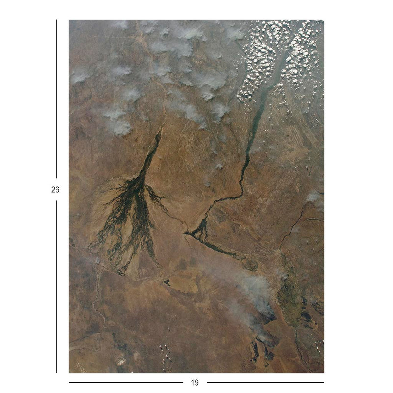 ISS Photograph of Okavango Delta, Kalahari Desert in Botswana Jigsaw Puzzle