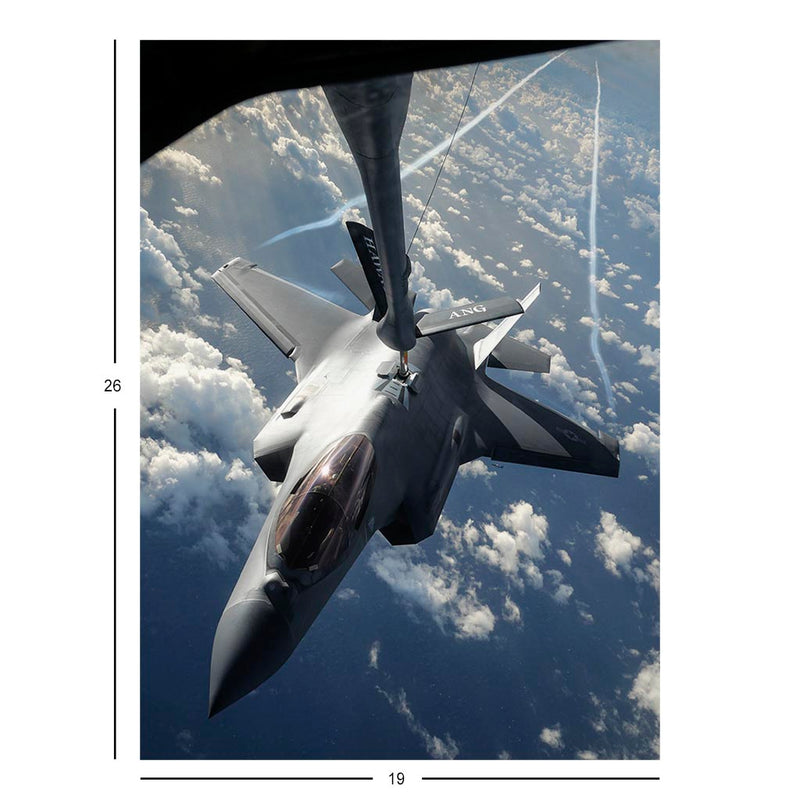 F-35A Lightning II Refuels From A KC-135 Stratotanker Over Oahu, HI Jigsaw Puzzle