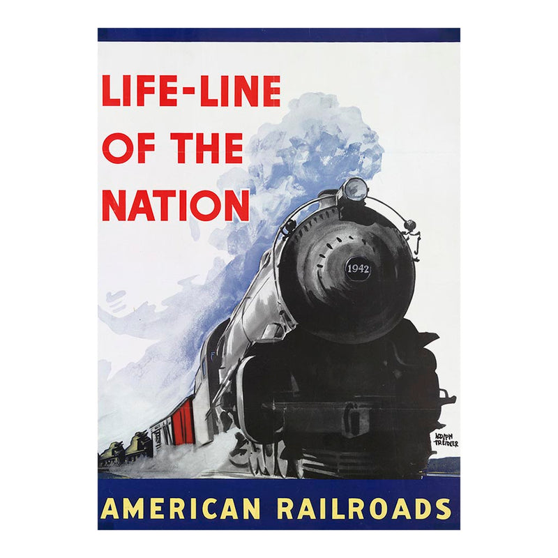 American Railroad Life Line of the Nation Vintage Poster Jigsaw Puzzle