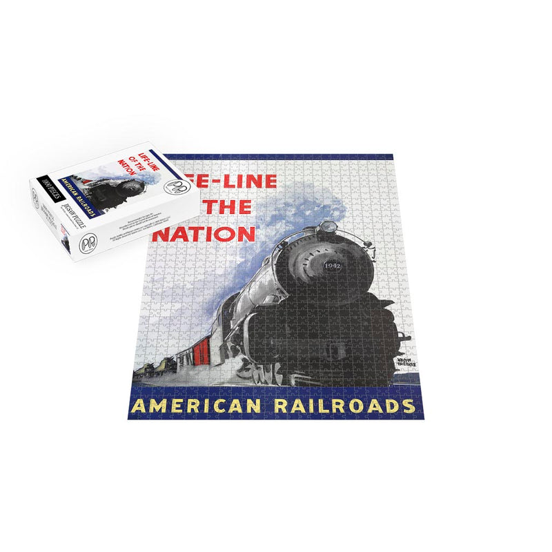 American Railroad Life Line of the Nation Vintage Poster Jigsaw Puzzle