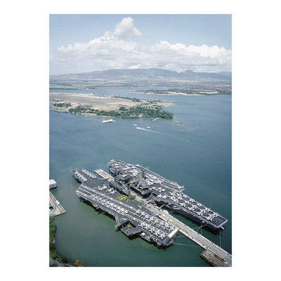 Aircraft Carriers USS Midway (CV 41) and USS Independence (CV 62) Tied Up at Pearl Harbor, Hawaii Jigsaw Puzzle