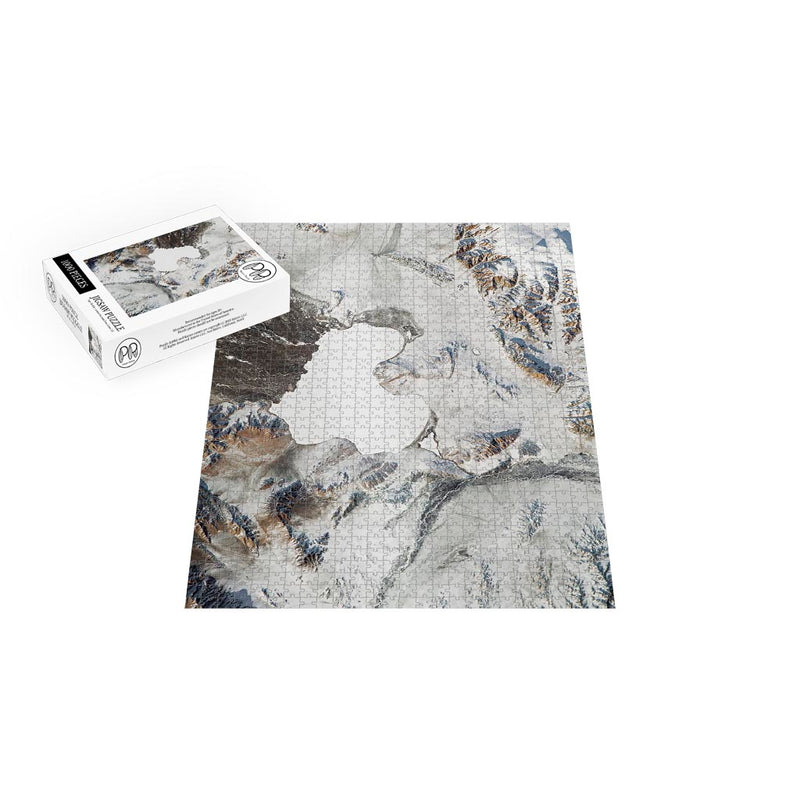 ISS Photograph of Lake Achit and the Khovd River Floodplain Jigsaw Puzzle