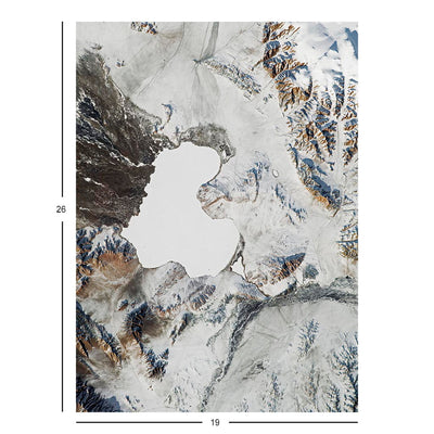 ISS Photograph of Lake Achit and the Khovd River Floodplain Jigsaw Puzzle