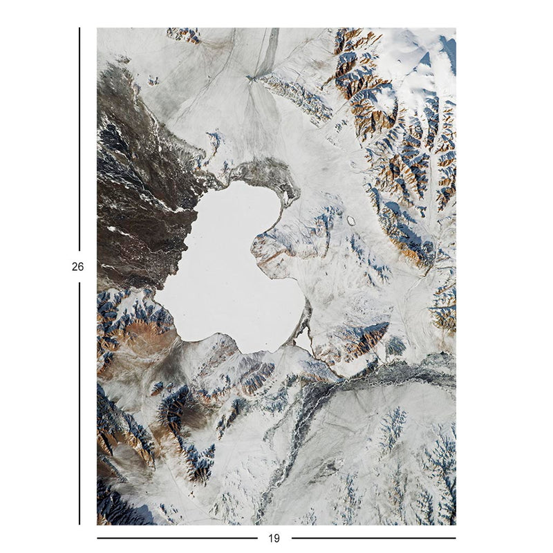 ISS Photograph of Lake Achit and the Khovd River Floodplain Jigsaw Puzzle