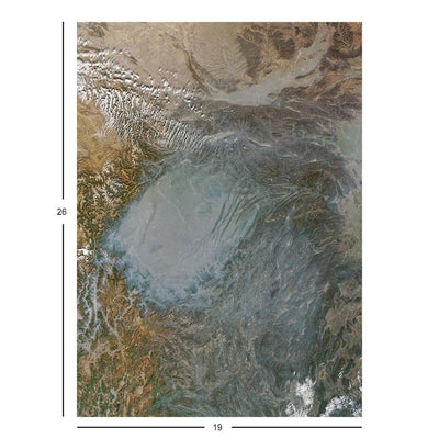 Terra Satellite Image of Smog Covering Sichuan Basin, China Jigsaw Puzzle