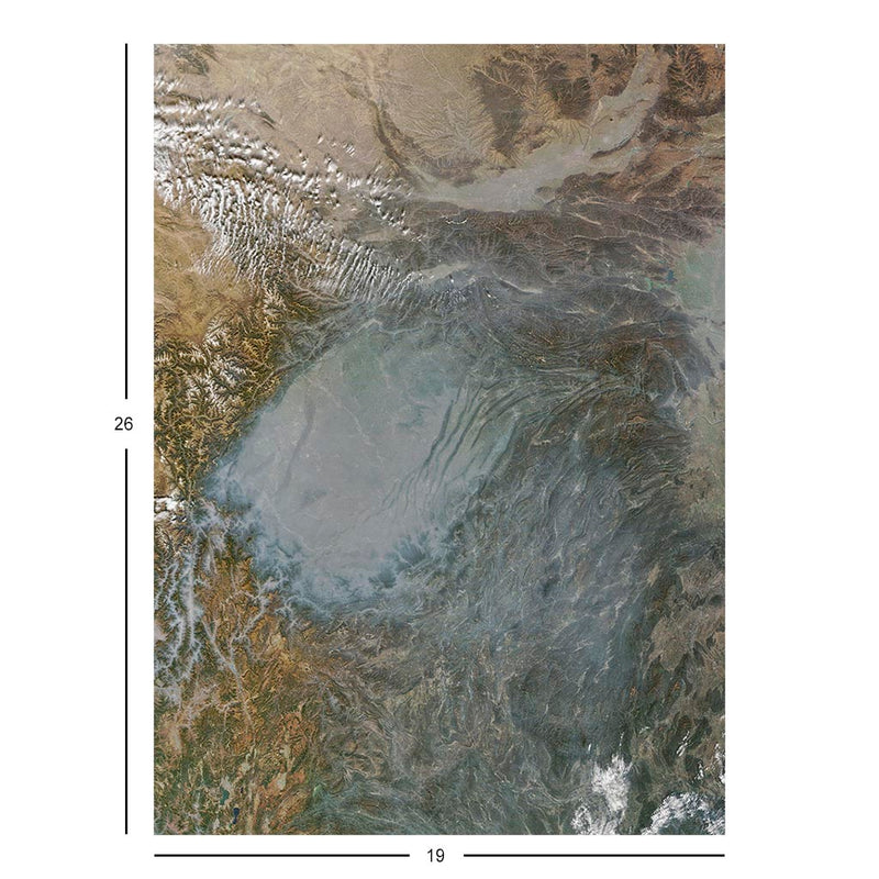 Terra Satellite Image of Smog Covering Sichuan Basin, China Jigsaw Puzzle