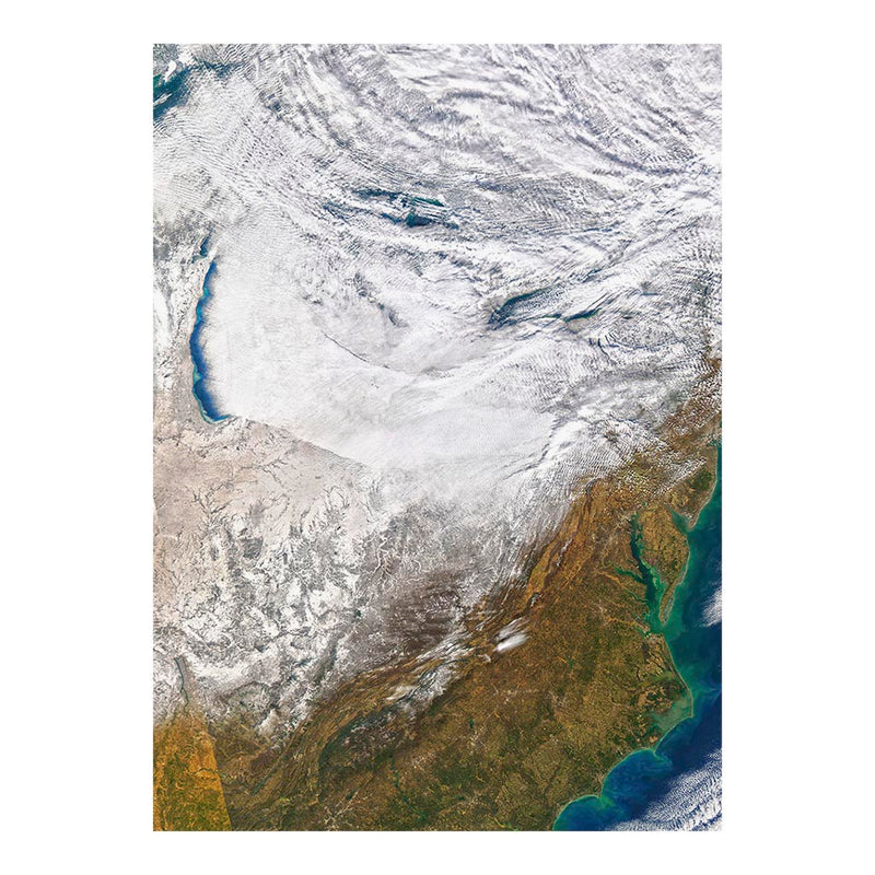 Aqua Satellite Image of Arctic Cold Front Over Midwest and Eastern US Jigsaw Puzzle