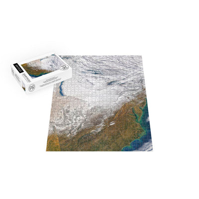 Aqua Satellite Image of Arctic Cold Front Over Midwest and Eastern US Jigsaw Puzzle